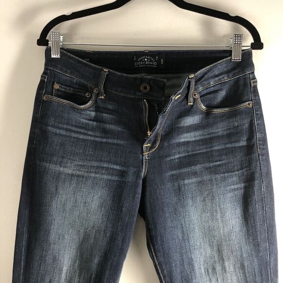 Lucky Brand Womens Size 6/28 Lolita Capri Jeans Mid‎ Rise Dark Wash Minimalist - Picture 6 of 14